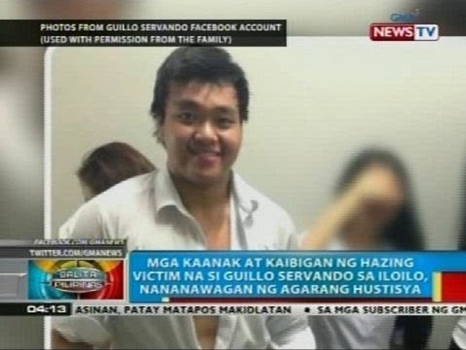 Mga kaanak at kaibigan ng hazing victim na si Guillo Servando, nananawagan ng agarang hustisya