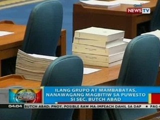 Ilang grupo at mambabatas, nanawagang magbitiw sa puwesto si Budget Sec. Butch Abad