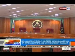 NTG: Enrile, didiretso sa Sandiganbayan sa oras na lumabas ang kanyang arrest warrant