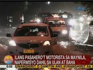 UB: Ilang pasahero't motorista sa Maynila, naperwisyo dahil sa ulan at baha