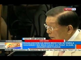 NTG: Resolusyon sa mga mosyon ni Enrile kaugnay ng mga kaso sa PDAF scam, inaantabayanan
