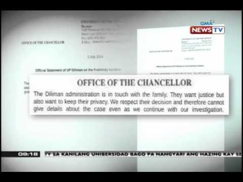 UP Diliman, kinumpirma ang isa pang insidenteng kinasangkutan ng fraternity