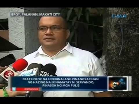Frat house kung saan na-hazing si Guillo Servando, pinasok ng mga pulis