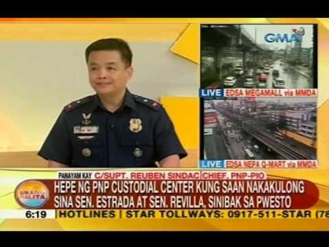 UB: Hepe ng PNP custodial center kung saan nakakulong sina Estrada at Revilla, sinibak