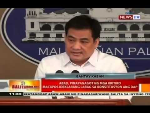 BT: Abad, pinapanagot ng mga kritiko matapos ideklarang labag sa konstitusyon ang DAP