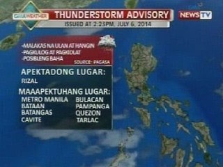 Weather update as of 3:36 p.m. (July 06, 2014)