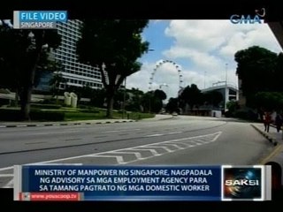 Singapore, nagpadala ng advisory sa mga employment agency para sa mga domestic worker