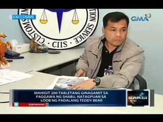 Mahigit 200 tabletang sangkap sa paggawa ng shabu, nakita sa loob ng padalang teddy bear