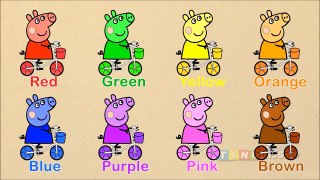 Learning Colors for Kids with Peppa Pig Bike Coloring Pages   Colors for Children