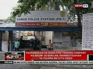Pagnanakaw sa isang Fish Trading Company na nauwi sa barilan
