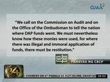 24 Oras: Tanong ng CBCP, saan napunta ang perang iniukol sa DAP?