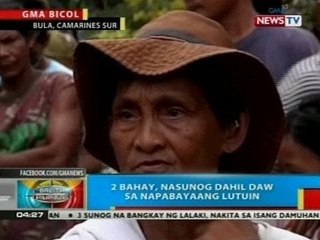 2 bahay sa Camarines Sur, nasunog dahil daw sa napabayaang lutuan