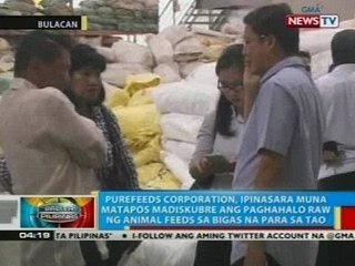 Purefeeds Corporation sa Bulacan, ipinasara muna dahil sa paghahalo raw ng animal feeds sa bigas