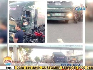 UB: Motorcycle rider, patay matapos masagasaan ng cargo truck sa Pasay