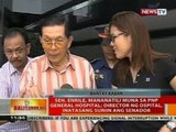 BT: Sen. Enrile, mananatili muna sa PNP General Hospital