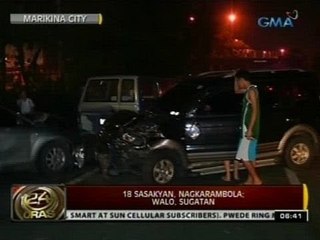 24Oras: 18 sasakyan, nagkarambola; walo, sugatan