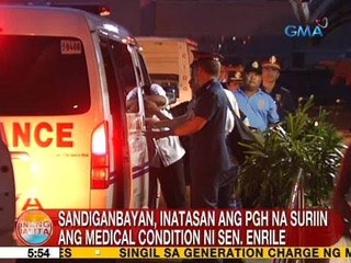 UB: Sandiganbayan, inatasan ang PGH na suriin ang medical condition ni Enrile