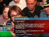 Atty. Gigi Reyes, umalma sa isyung naiyak umano siya nang iutos ng korte na makulong siya sa QC Jail