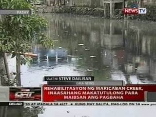 Rehabilitasyon ng Maricaban creek, inaasahang makatutulong para maibsan ang pagbaha