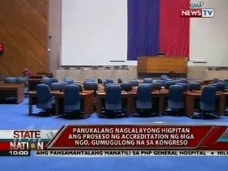 Panukalang naglalayong higpitan ang proseso ng accreditaion ng mga NGO, gumugulong na sa kongreso