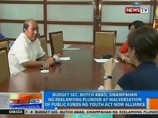 NTG: Sec. Abad, sinampahan ng reklamong plunder at malversation of public funds