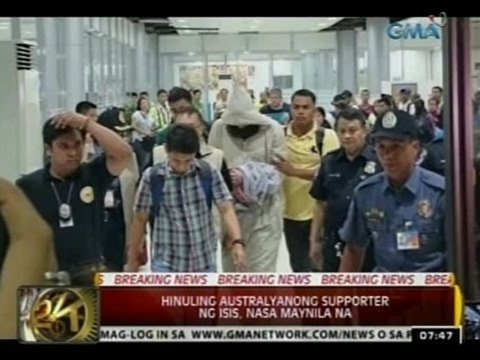 24Oras: Hinuling Australyanong supporter ng ISIS, nasa Maynila na