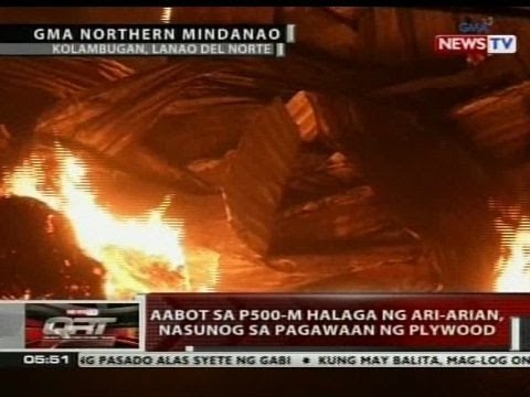 QRT: Aabot sa P500-M halaga ng ari-arian, nasunog sa pagwaan ng plywood