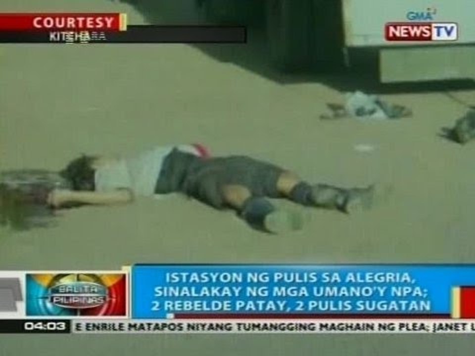 BP: Istasyon ng pulis sa Alegria, Surigao del Norte sinalakay ng mga umano'y NPA; 2 rebelde patay