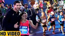 John Abraham At Mumbai Marathon 2017 | LehrenTV