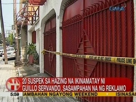 UB: 20 suspek sa hazing na ikinamatay ni Guillo Servando, sasampahan na ng reklamo