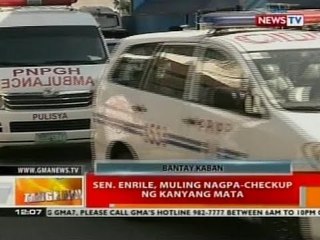 BT: Sen. Enrile, muling nagpa-checkup ng kanyang mata