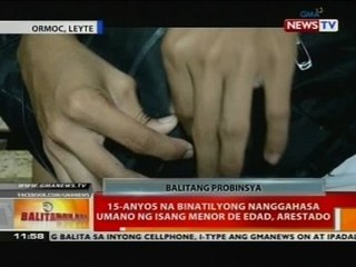 BT: 15-anyos na binatilyong nanggahasa umano ng isang menor de edad, arestado
