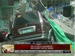 24 Oras: Bahagi ng barangay hall sa Pasig, bumagsak dahil sa Bagyong Glenda; isa, patay
