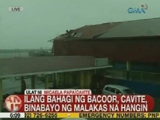 UB: Ilang bahagi ng Bacoor, Cavite, binabayo ng malakas na hangin
