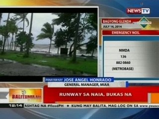 BT: Runway sa NAIA, bukas na