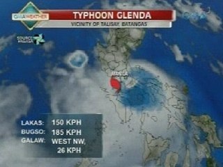 UB: Mata ng Bagyong Glenda, huling namataan sa may Talisay, Batangas