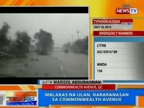 NTG: Malakas na ulan, nararanasan sa Commonwealth Ave., QC