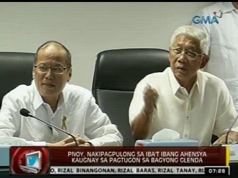 PNoy, nakipagpulong sa NDRRMC at iba pang ahensya ng gobyerno dahil sa bagyong Glenda