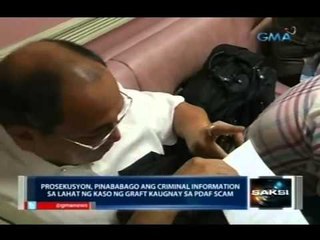 Prosekusyon, pinababago ang criminal information sa lahat ng kaso ng graft kaugnay sa PDAF scam