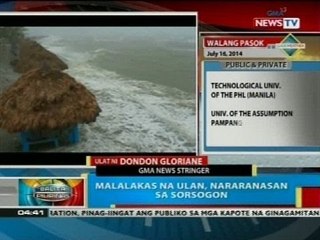 BP: Hagupit ng Bagyong Glenda, ramdam na sa Sorsogon