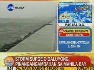 UB: Storm surge, pinangangambahan sa Manila Bay