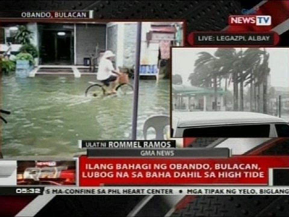 QRT: Ilang bahagi ng Obando, Bulacan, lubog na sa baha dahil sa high tide