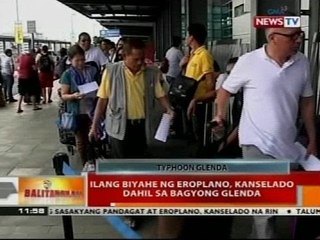 BT: Ilang biyahe ng eroplano, kanselado dahil sa Bagyong Glenda