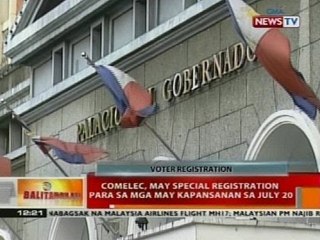 BT: Comelec, may special registration para sa mga may kapansanan sa July 20