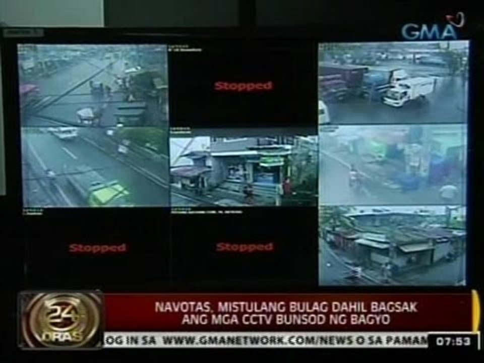 24Oras: Anim lang sa 27 CCTV sa Malabon ang gumana noong bagyo