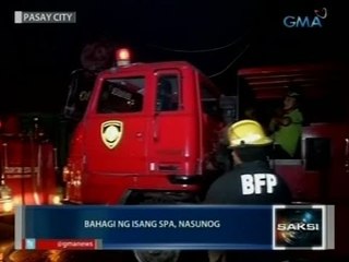 Saksi: Bahagi ng isang spa sa Pasay, nasunog