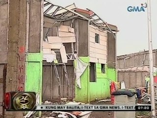 24Oras: Exclusive: Mga pabahay ng NHA, tila domino na itinumba ng bagyo