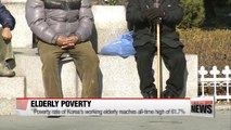 Poverty rate of Korea's working elderly reaches all-time high of 61.7%