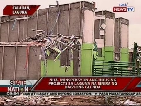 SONA: NHA, ininspeksyon ang housing projects sa Laguna na sinira ng bagyong Glenda