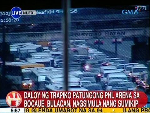 UB: Daloy ng trapiko patungong PHL Arena sa Bocaue, Bulacan, nagsimula nang sumikip